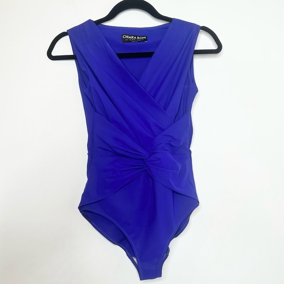 Chiara Boni La Petite Robe Filly Knot-Front One-Piece Swimsuit - Picture 2 of 8